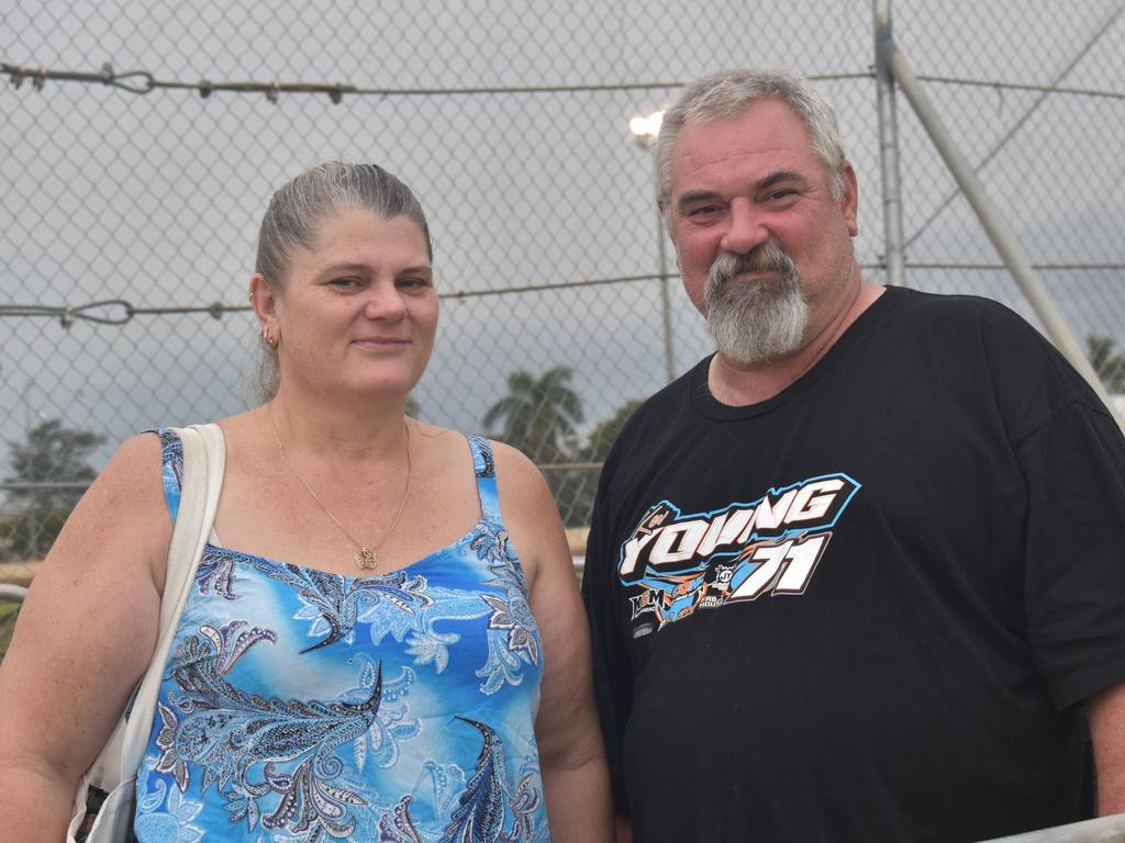 <p>Lisa Newsome and Mick Hawke at the McCosker Rocky Speedway&rsquo;s Modified Sedans Cattle Cup at the Rockhampton Showgrounds on February 24, 2024.</p>