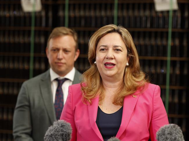 Premier Annastacia Palaszczuk at the VISY Glass Factory in South Brisbane. Picture Lachie Millard