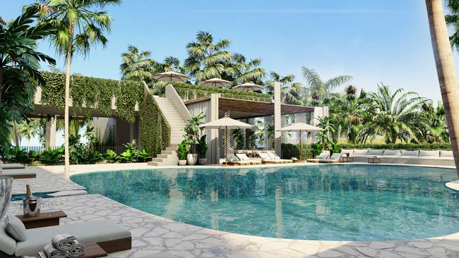 Tim Gurner has submitted plans for a $60m boutique ultra-luxury wellness, hotel and private residences retreat in Port Douglas, on beachfront land at Four Mile Beach.