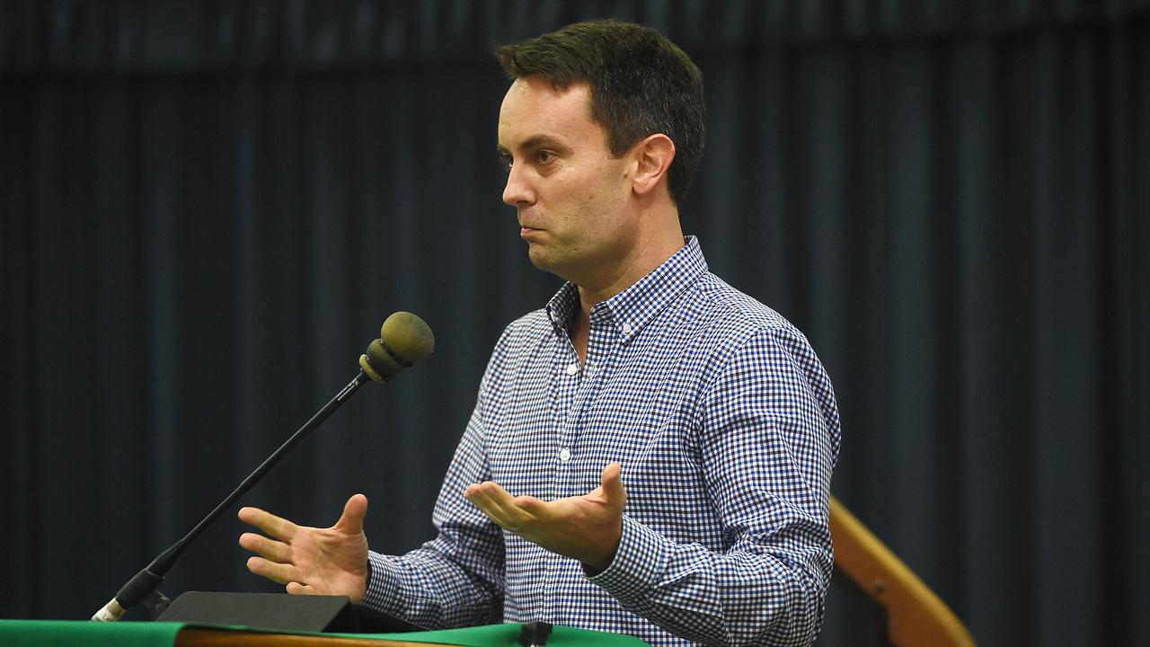 Dave Pellowe at a same-sex marriage debate in 2017. Picture: Supplied