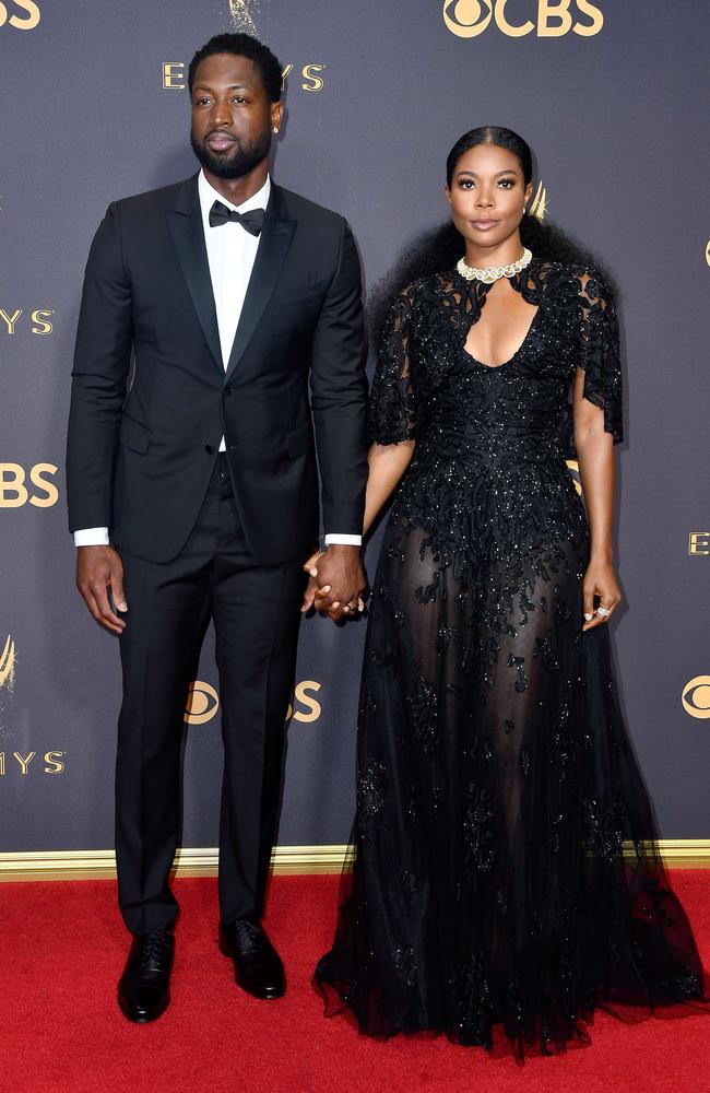 NBA player Dwayne Wade and actor Gabrielle Union at the 69th Annual Primetime Emmy Awards. Picture: Frazer Harrison/Getty Images/AFP