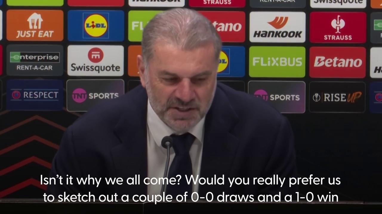 Ange Postecoglou vows to keep entertaining despite dropped points against Roma