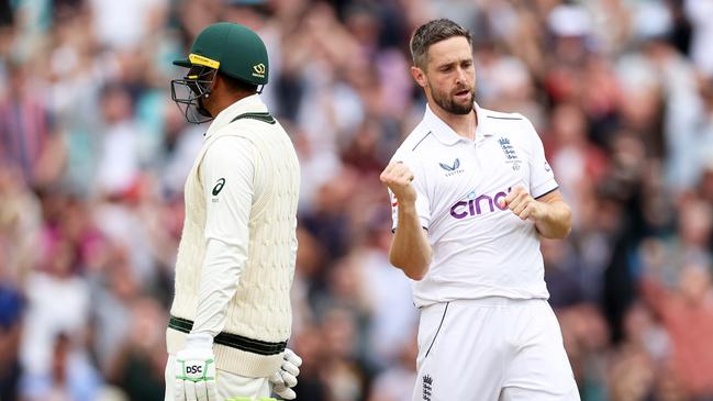 Khawaja wasn’t happy with his day 5 dismissal. Photo by Ryan Pierse/Getty Images