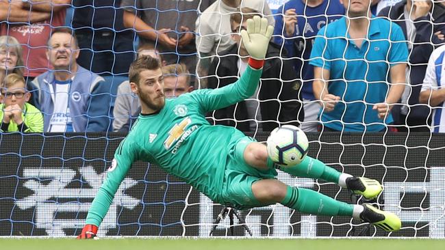 David De Gea concedes a third goal against Brighton. (Dan Istitene/Getty Images)