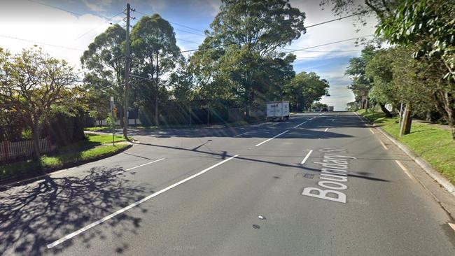 Boundary Street and Wandella Avenue, Roseville where a woman in her 70s was struck and killed by a passing vehicle.