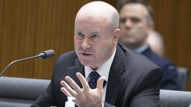 Defence secretary Greg Moriarty faced senate estimates on Wednesday. Picture: NCA NewsWire / Gary Ramage