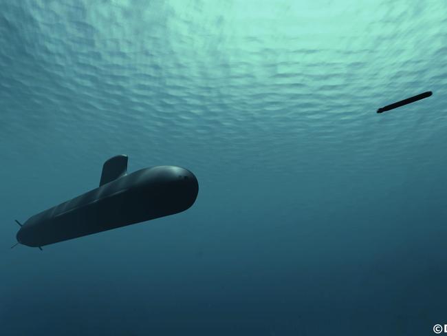 The 4000-tonne DCNS Shortfin Barracuda. Picture: DCNS