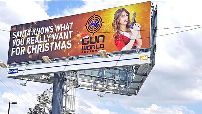 Gun-toting Santa billboard causes controversy