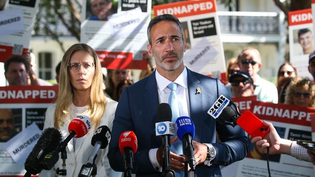 ECAJ co-chief executive Alex Ryvchin at a press conference in Double Bay in Sydney on Monday. Picture: NewsWire / Gaye Gerard