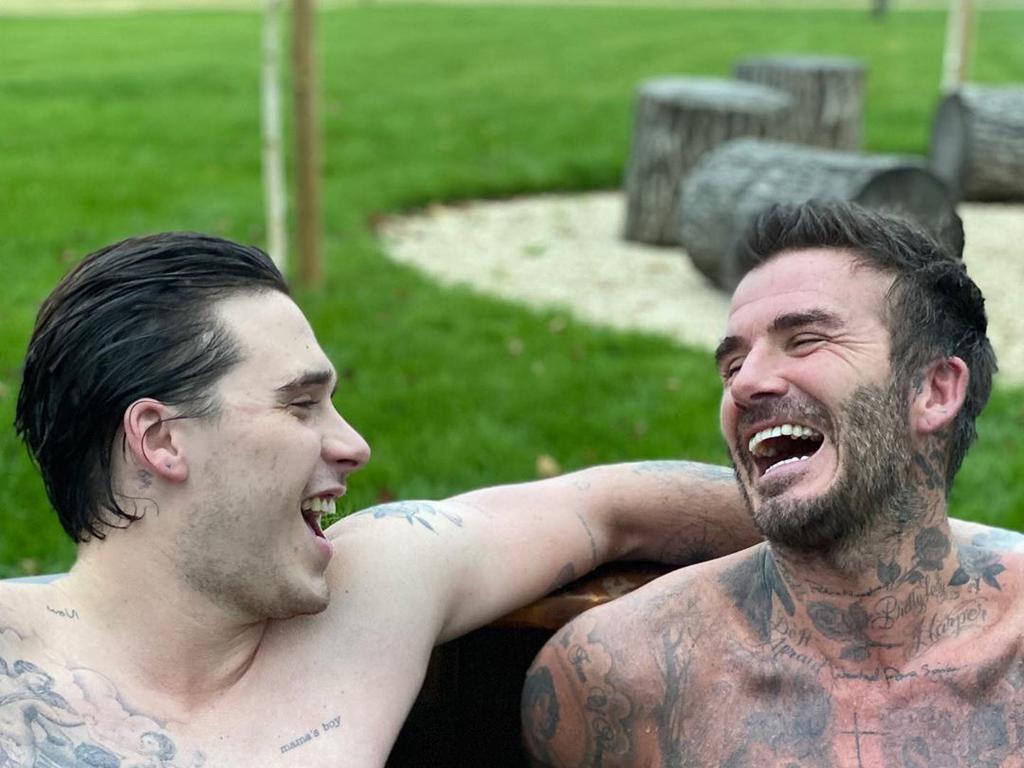 Brooklyn and David Beckham together. Picture: Instagram