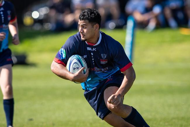 Paul Aiolupotea in action for the Rebels’ under-18s in 2023.