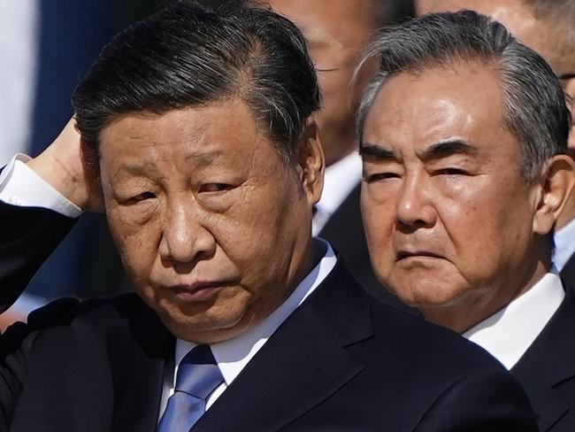 BEIJING, CHINA - SEPTEMBER 30: Chinese President Xi Jinping looks on during a ceremony to mark China's tenth Martyrs' Day, a day ahead of the country's National Day, at Tiananmen Square on September 30, 2023 in Beijing, China. (Photo by Ken Ishii-Pool/Getty Images)