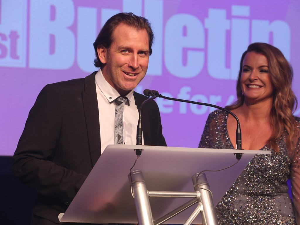 Bulletin editor Ryan Keen and general manager Belinda Dawes at the Gold Coast Bulletin Women of the Year awards by Harvey Norman at Star Gold Coast. Picture: Richard Gosling