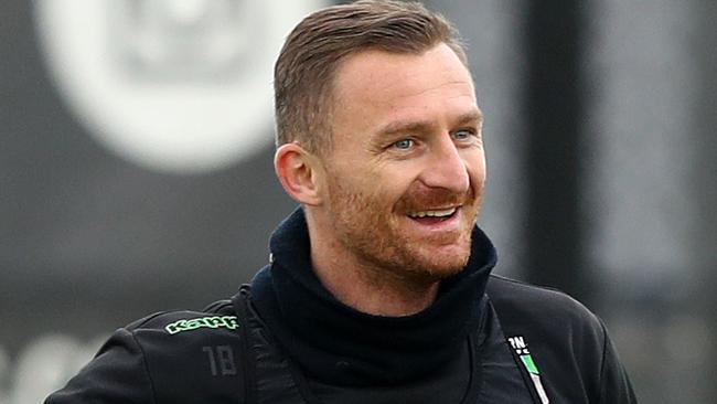 MELBOURNE, AUSTRALIA - JULY 03: Besart Berisha of Western United gestures during a Western United A-League training session at Western United HQ on July 03, 2020 in Melbourne, Australia. (Photo by Robert Cianflone/Getty Images)