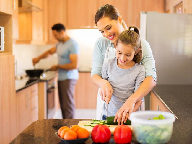 Preparing meals together can be fun for the whole family.