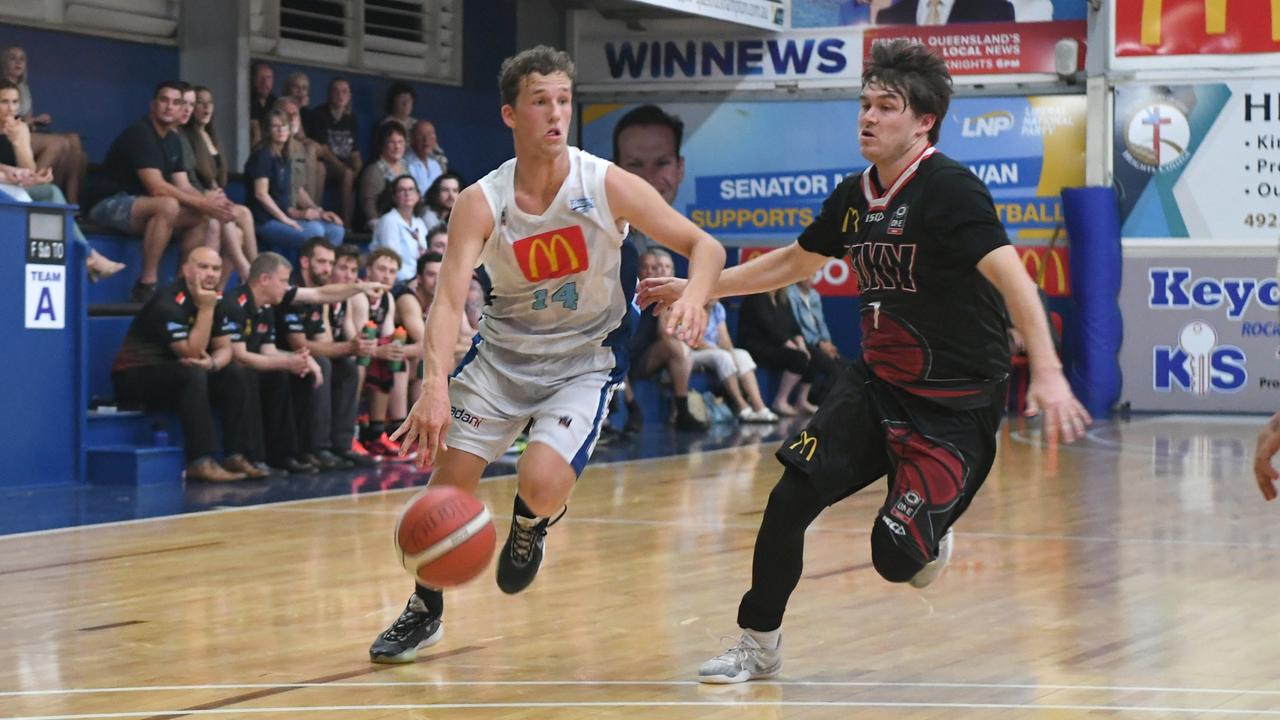 BASKETBALL ConocoPhillips CQ Cup Rd 1: Rockhampton Rockets' Leon Christensen with the ball