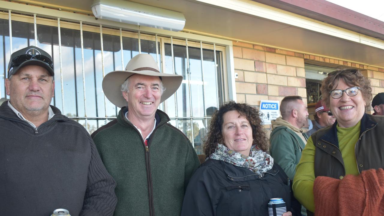 Kerry Brett, Duncan Cameron, Anne Brett, and Sharon Cameron at the Warwick Water Rats reunion round on July 10, 2021.