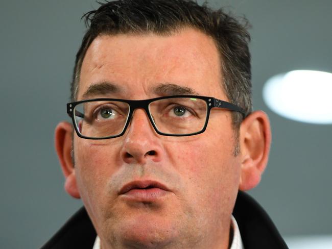 Victorian Emergency Management Commissioner Andrew Crisp speaks to the media during a press conference at the State Control Centre in Melbourne, Thursday, January 9, 2020. Daniel Andrews has provided an update on the East Gippsland Bushfires. (AAP Image/James Ross) NO ARCHIVIN