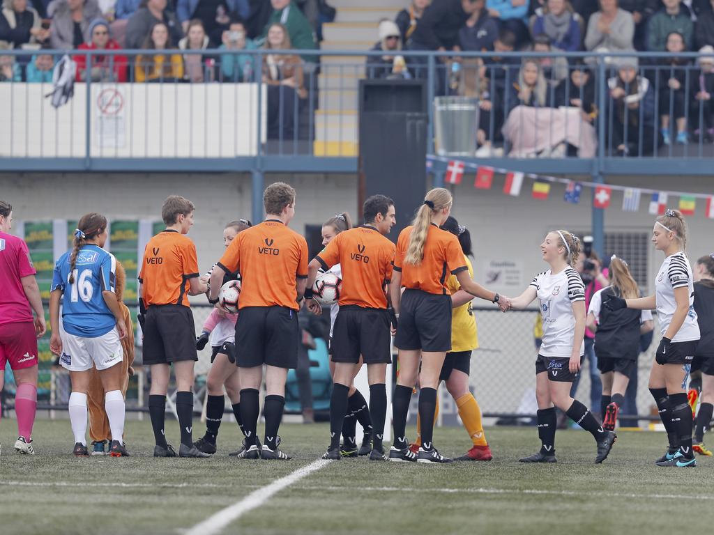 Hobart Zebras versus Kingborough Lions in the women's Statewide Cup final at KGV. Picture: PATRICK GEE