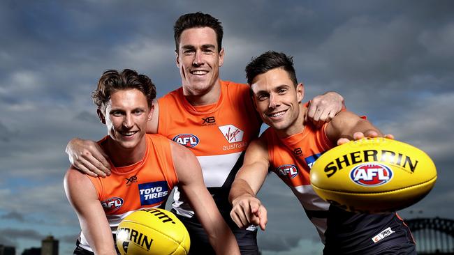 GWS Giants star players Lachie Whitfield, Jeremy Cameron and Josh Kelly ahead of their final with the Bulldogs. Sydney's team for the Finals. Picture. Phil Hillyard
