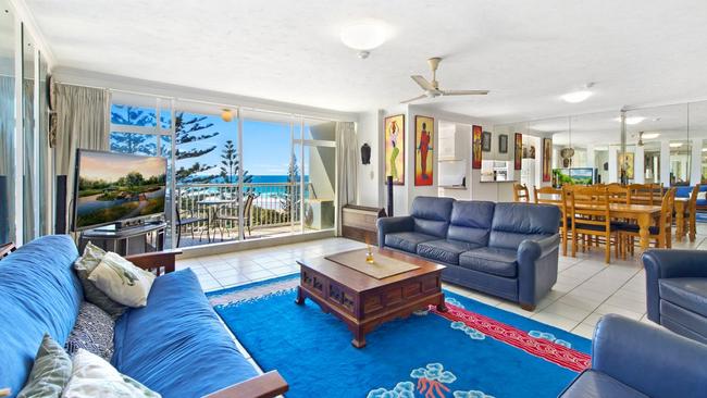 Across from the patrolled surf beaches, this apartment in Surfers Paradise is listed for offers over $700,000