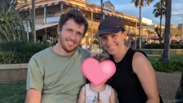 Port Macquarie mountain bike accident survivor James Lowe with partner Erica in happier times.