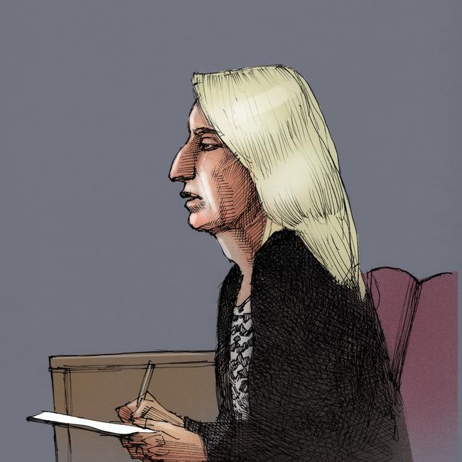 Dozens of witnesses have been called for a committal hearing into the alleged murders of Erin and Jonathan Crabtree by their mother, Maree Crabtree (pictured) Drawing: Brett Lethbridge