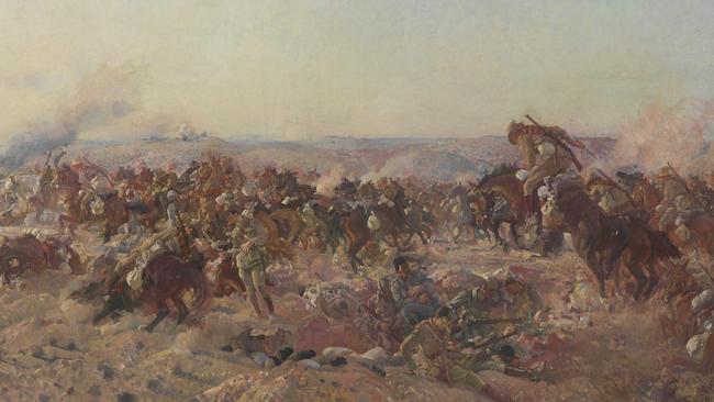 George Lambert’s painting <i>The Charge of the Australian Light Horse at Beersheba</i> is an old-style celebration of a lost chivalry.