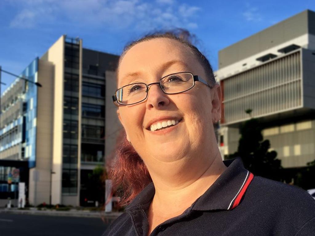 Teresa Bradford pictured in her Griffith University nursing uniform. Picture Supplied