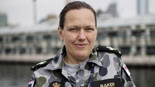 Former Navy chaplain Melissa Baker when she was serving. Picture: Supplied.