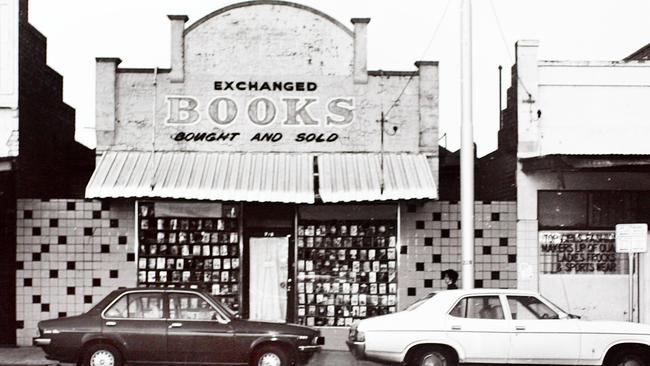 The Thornbury bookshop with a residence behind where Maria James was murdered in 1980.