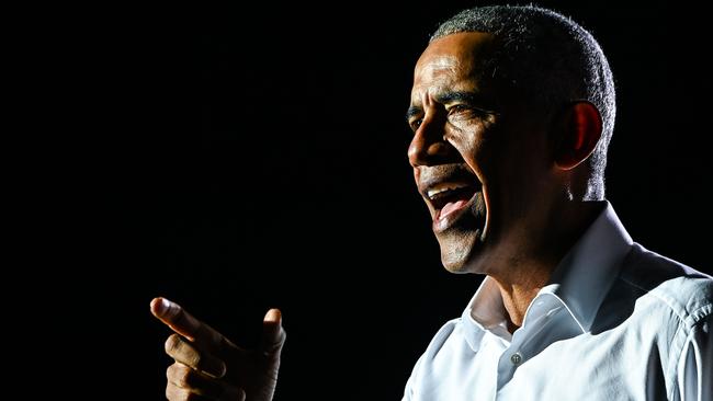 Barack Obama’s 2008 presidential campaign aimed to highlight the blight of racism but his message of “Hope” was also intended to emphasise America’s enduring and extraordinary capacity to overcome such problems through unity. Picture: AFP