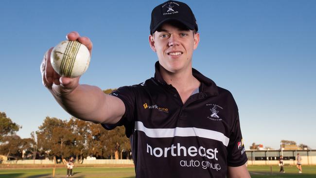 Port Adelaide is expecting big things from its new paceman Liam Greber. Picture: Brett Hartwig