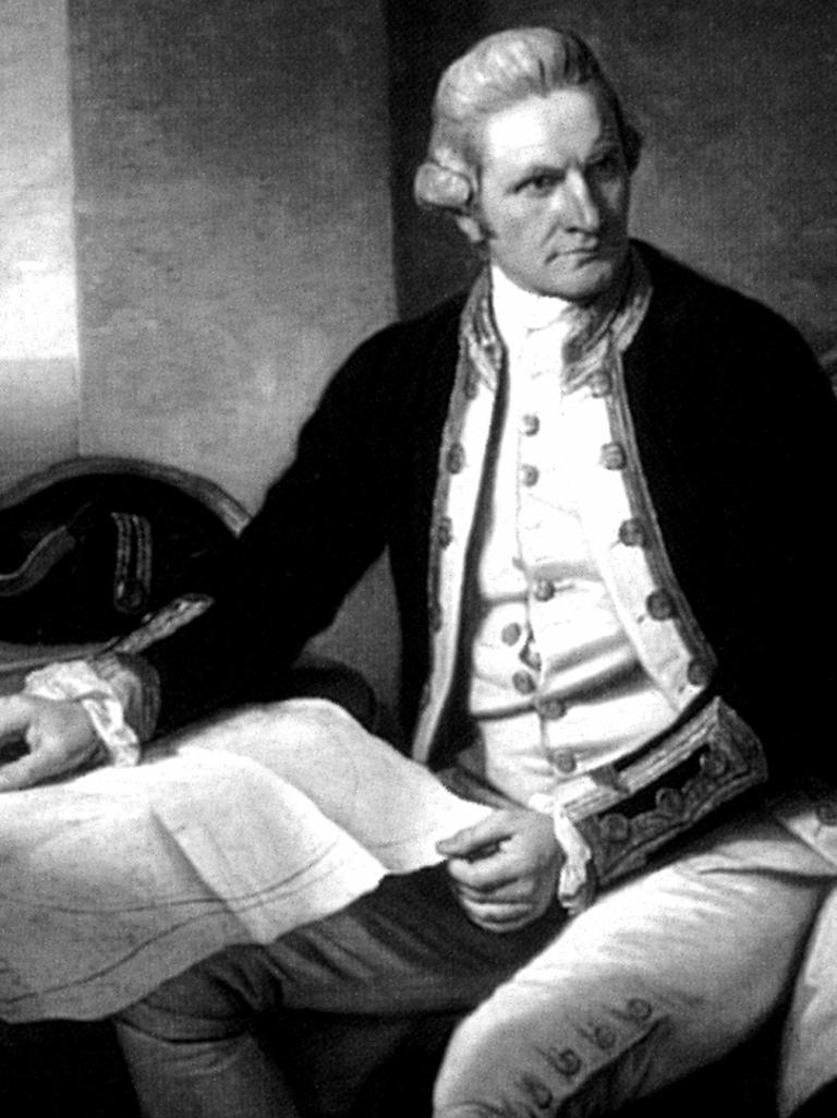 British 18th century explorer Captain James Cook.