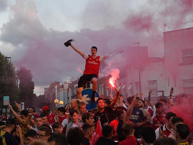 North London was covered in red flares.