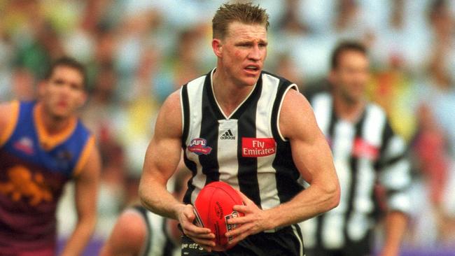 Nathan Buckley won the Norm Smith Medal in the 2002 Grand Final and the Magpies came within nine points of toppling powerhouse Brisbane.