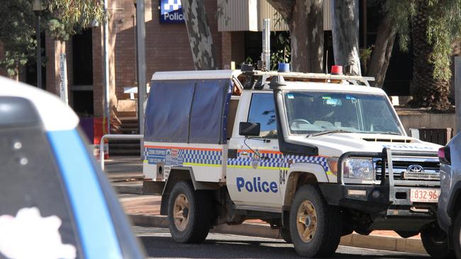 A Northern Territory police vehicle out the from of Alice Springs police station. Picture: Gera Kazakov generic