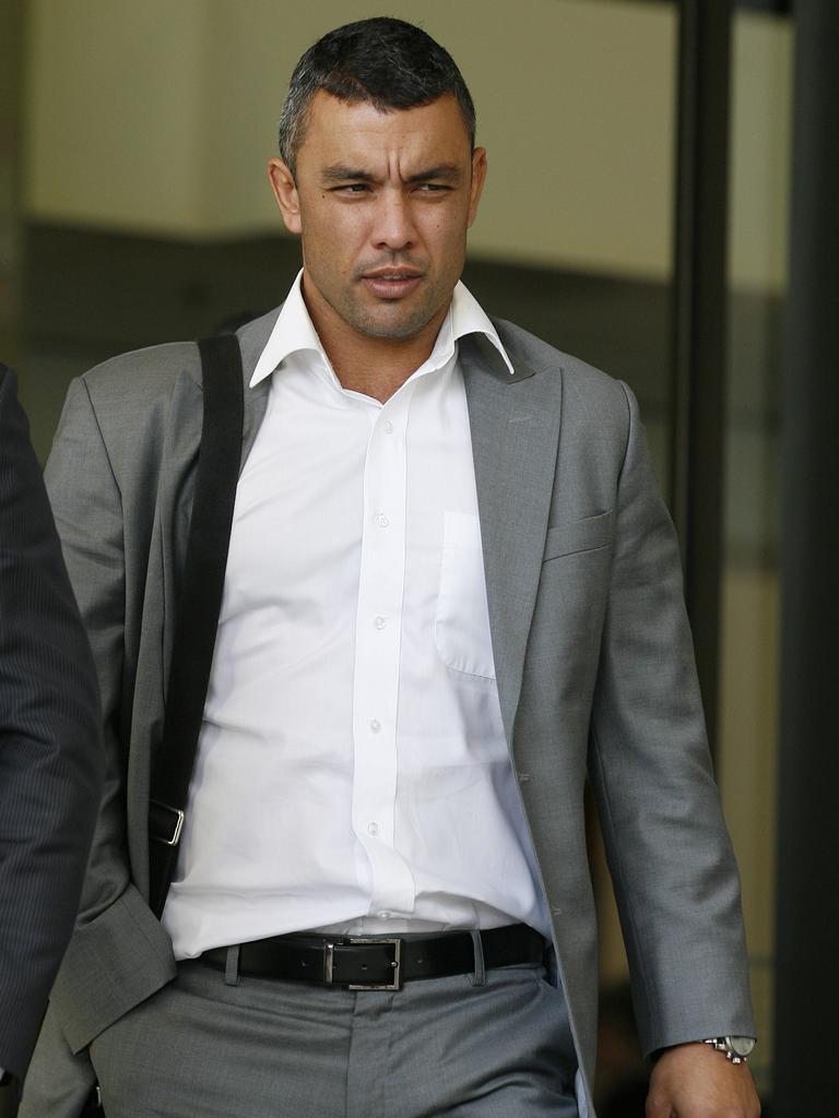 Kerr leaving Perth Magistrates Court in 2015 where he faced four charges of breaching a VRO by texting his ex-wife. Picture: Marie Nirme