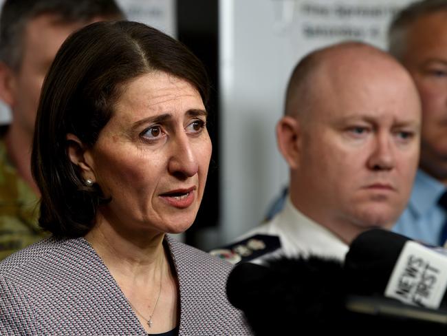 NSW Premier Gladys Berejiklian and RFS Commissioner Shane Fitzsimmons have been providing daily updates on the fires. Picture: AAP