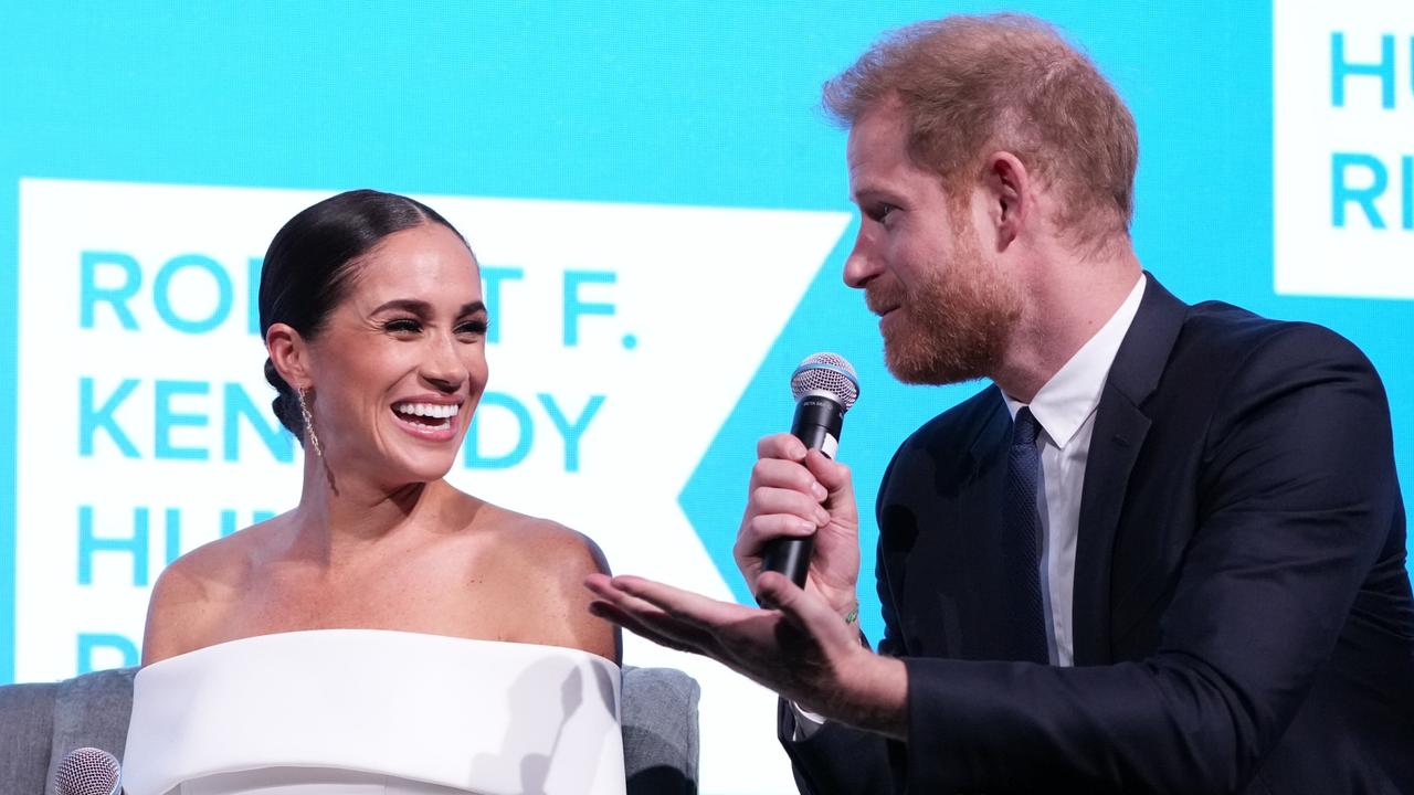 Meghan Markle and Prince Harry. Picture: Kevin Mazur/Getty Images