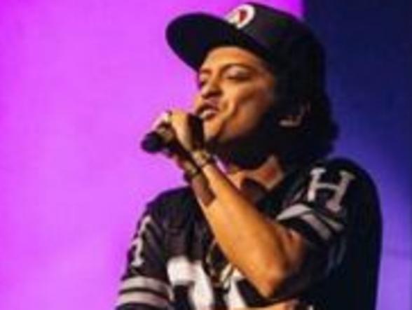 Bruno Mars at concert in New Zealand