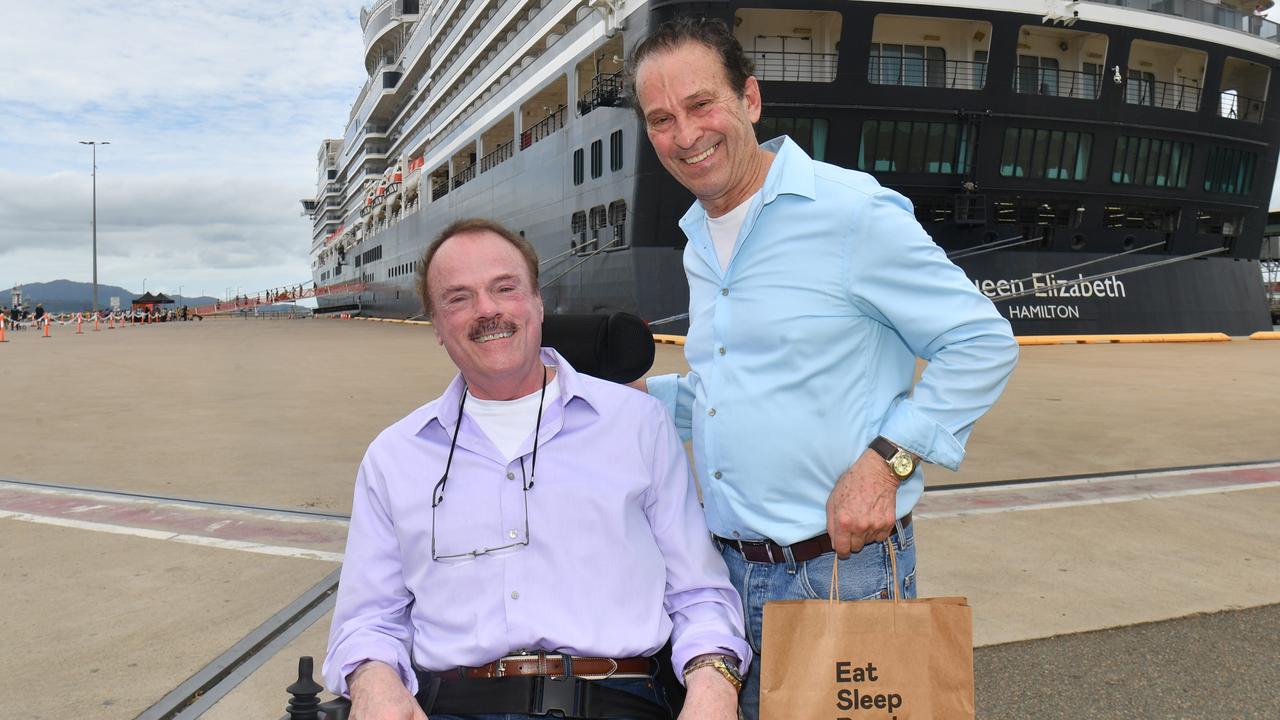 Queen Elizabeth at Townsville Port. Passengers Keith McLaughlin and Jim Skiba Picture: Evan Morgan