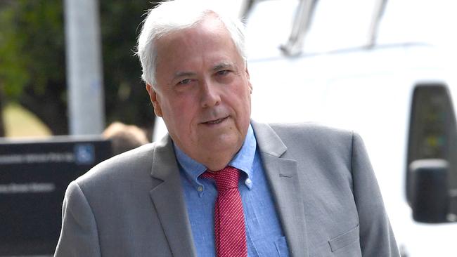 Clive Palmer arrives at the Brisbane Supreme Court. Picture: AAP
