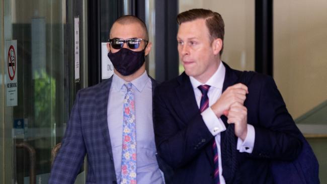 Former head of English at Eastern Suburbs school, Moriah Collage, Cody Reynolds (L) and barrister Ryan Coffey (right). Picture: NCA NewsWire/ Ben Symons