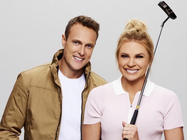 Matt Shirvington and Sonia Kruger hosted Seven’s Holey Moley.