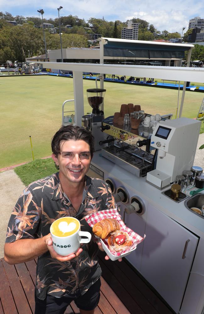 Brodie Green when he opened Seadog in the Park, at Burleigh Bowls club. Picture Glenn Hampson