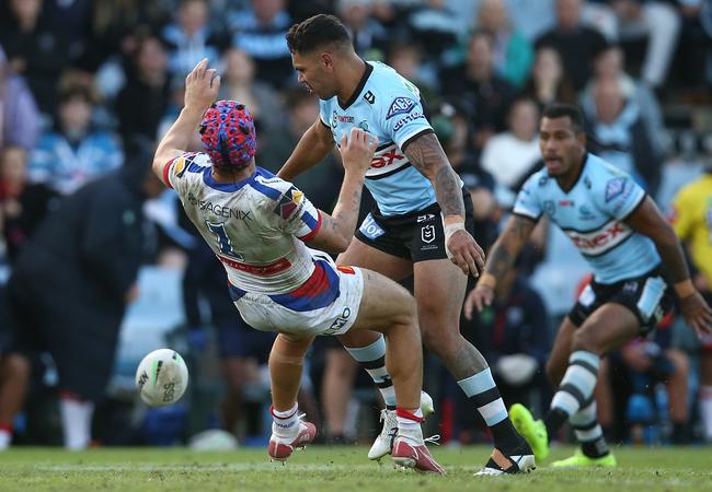 Kalyn Ponga against Jesse Ramien (Photo by Jason McCawley/Getty Images)