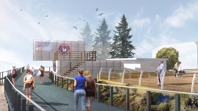 Artist's impressions of a new tower made from shipping containers planned for Seacliff Surf Life Saving Club. Picture: Supplied