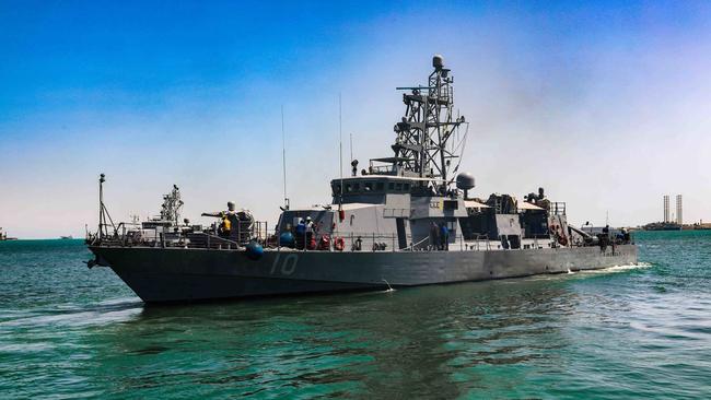 The USS Firebolt leaving Bahrain last year. Picture: US Army