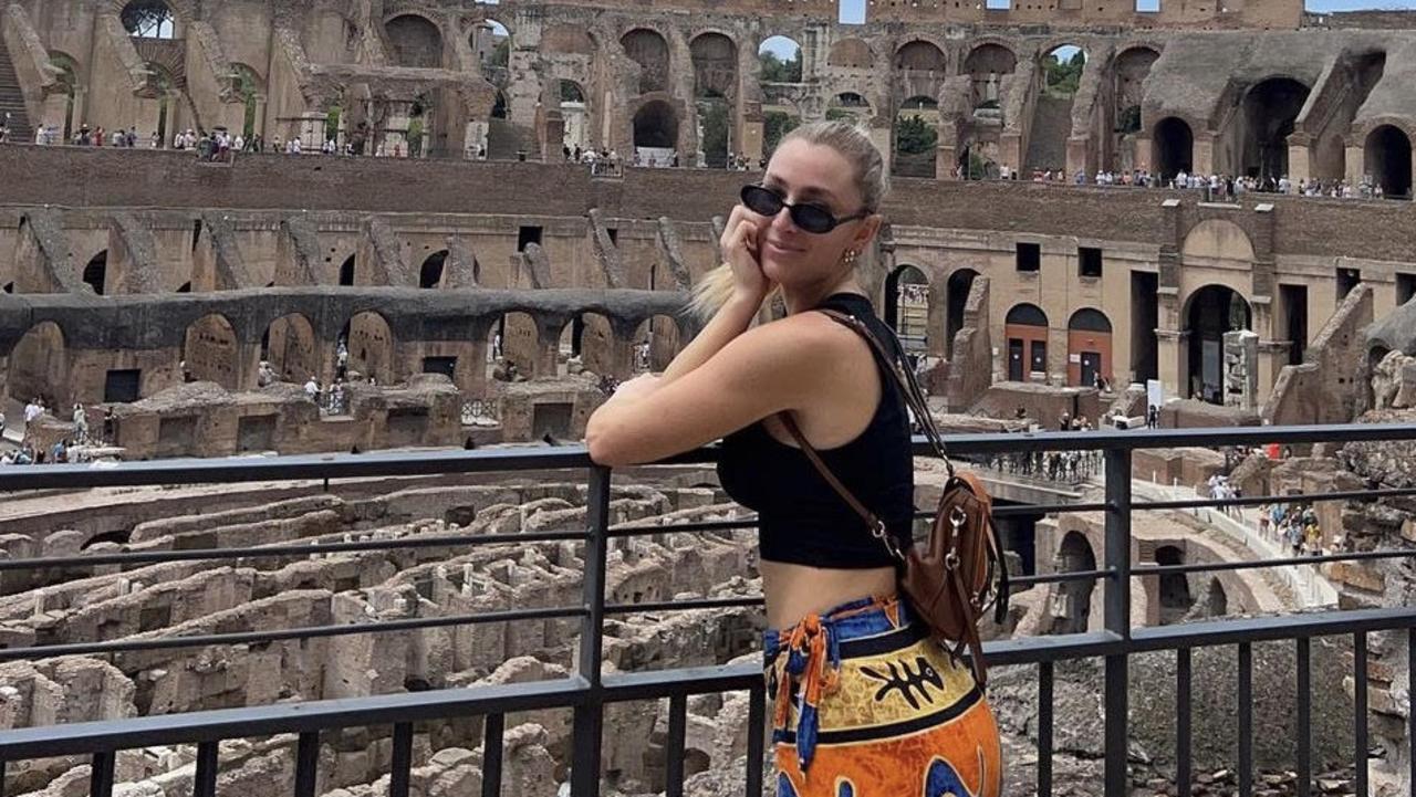 Former Love Island star Cassidy McGill in Rome. Picture: Instagram